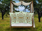 Pillow Case-FRENCH COUNTRY CHIC-Baroque Honey BEE PATTERN- Color PASTEL BLUE
