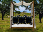 Crucifix Pillow Case-Gothic Interiors- Interior Design-Cushion Cover- Goth Chic- Gothic- Color NAVY BLUE