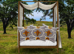 Versailles Baroque Royal Honey Bee Pillowcase- in Purple Lavender Steel