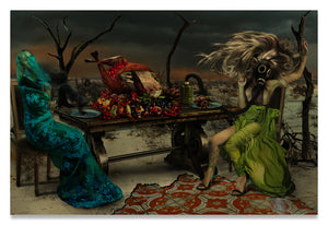 Two Women in Purgatory at The Last Supper-Fine Art Print
