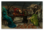 Two Women in Purgatory at The Last Supper-Fine Art Canvas Print