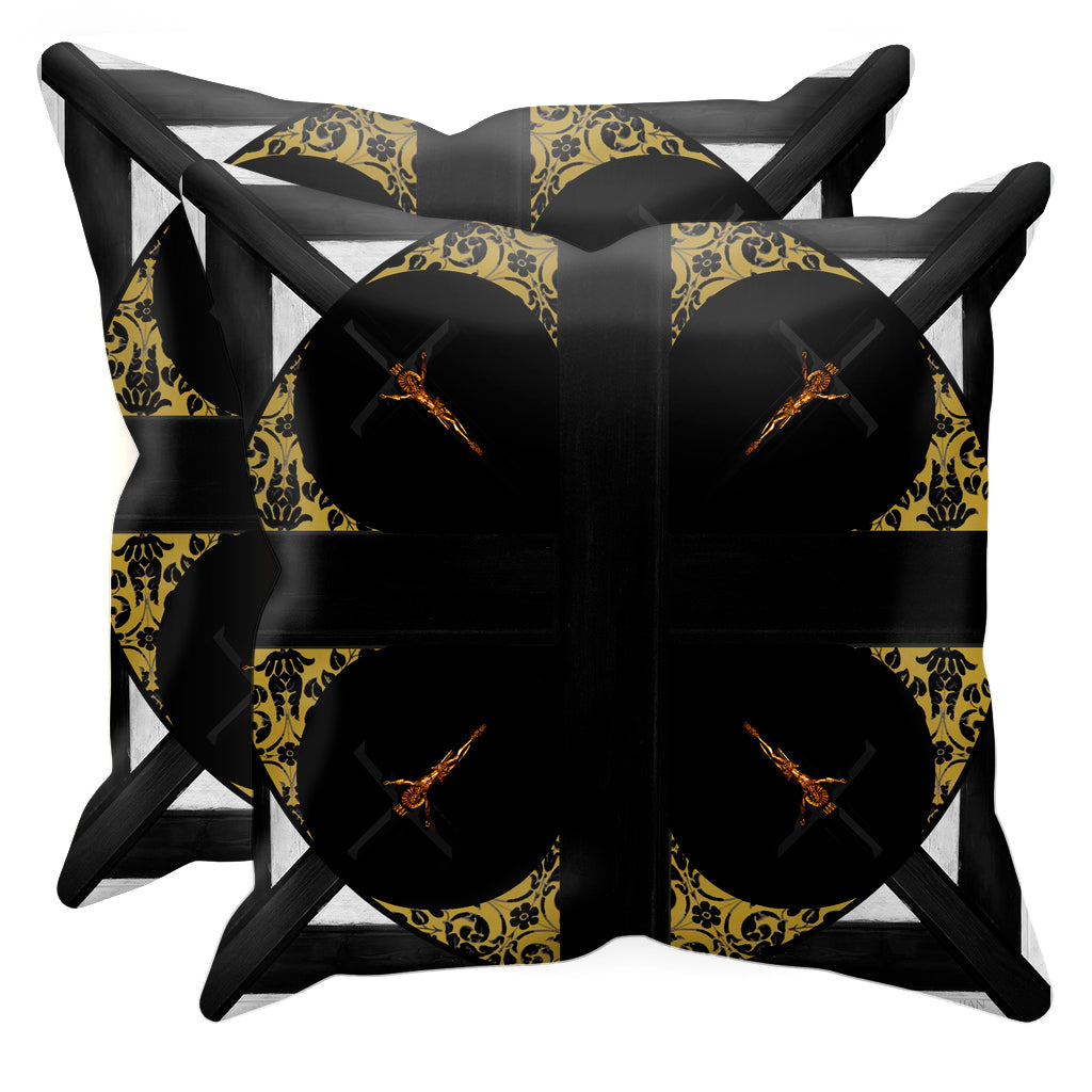 Crossroad Crucifix- Sets & Singles Pillowcase in Back to Black | Le Leanian™
