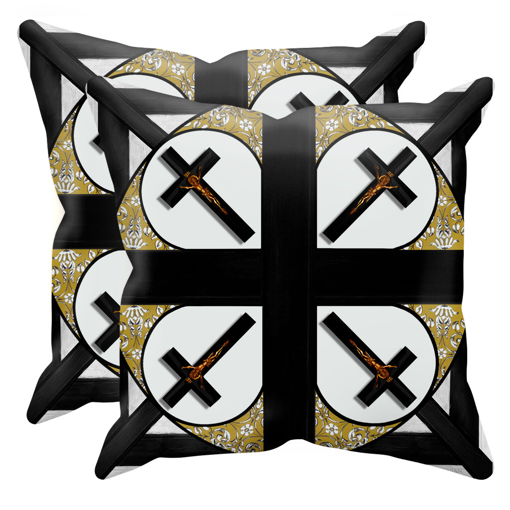 Crossroad Crucifix- Sets & Singles Pillowcase in Lightest Gray | Le Leanian™