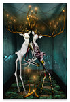 Jewish Folklore-The Guff & The Hall of Souls-Surreal Bucks with Golden Entanglements-Metal Print-Aluminum Print