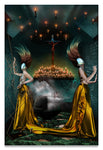 Two Women in The Hall of Souls, Purgatory, defining forever-Fine Art Print