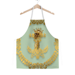 GOLD SKULL & GOLD WREATH-Classic APRON in Color PASTEL BLUE