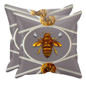 Versailles Bee Divergent- Sets & Singles Pillowcase in Lavender Steel | Le Leanian™