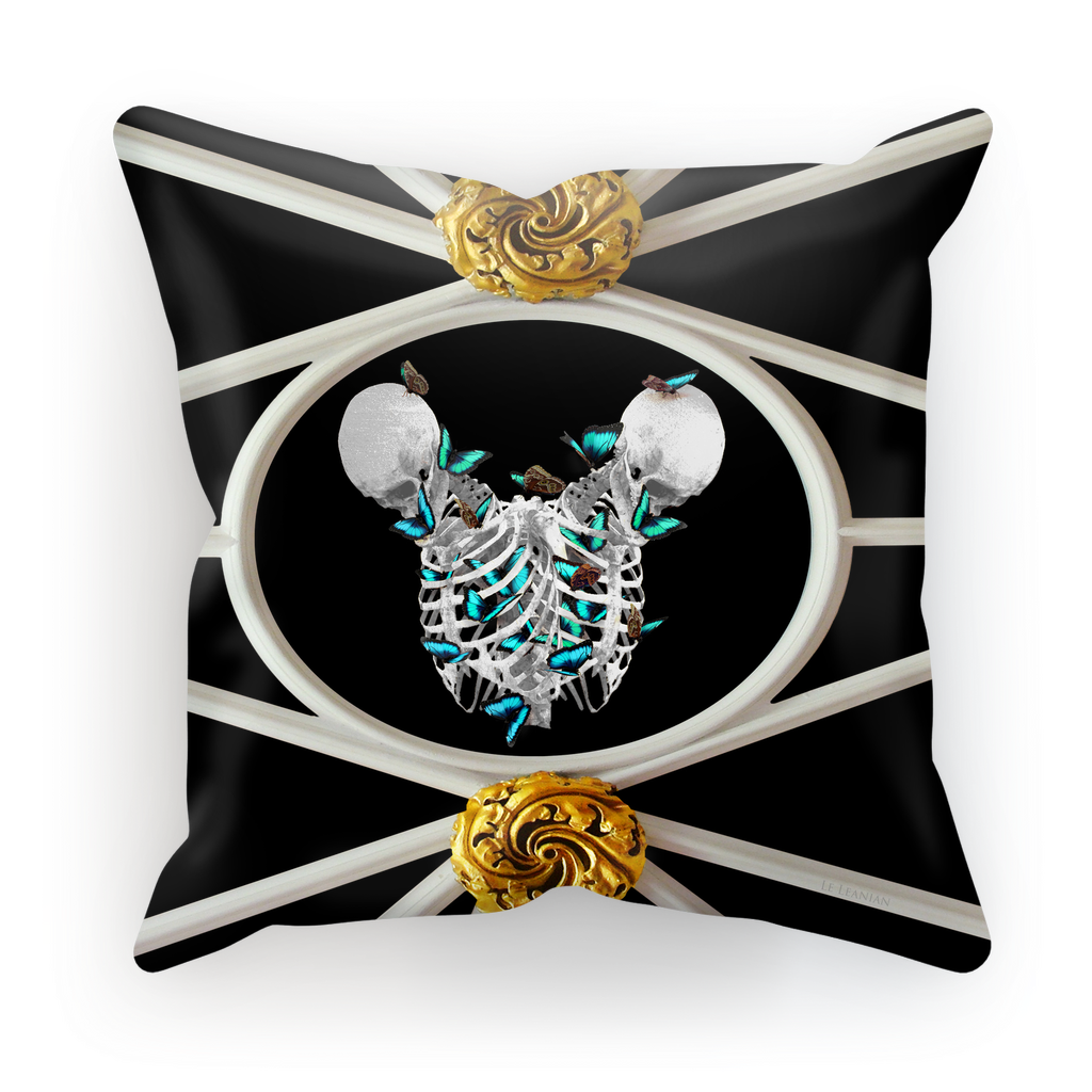 Versailles Siamese Skeletons with Teal Butterfly Rib Cage- in Black
