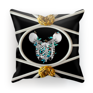 Versailles Siamese Skeletons with Teal Butterfly Rib Cage- in Black