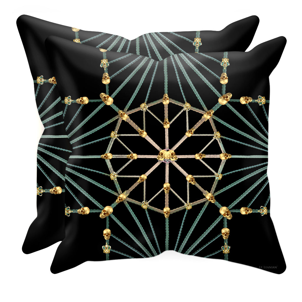 Skull Cathedral- Sets & Singles Pillowcase in Back to Black | Le Leanian™
