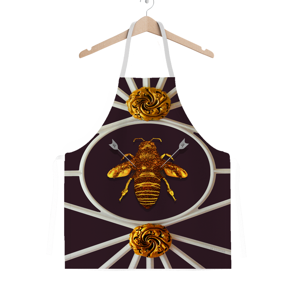 Versailles Bee Divergent- Classic French Gothic Apron in Muted Eggplant Wine | Le Leanian™