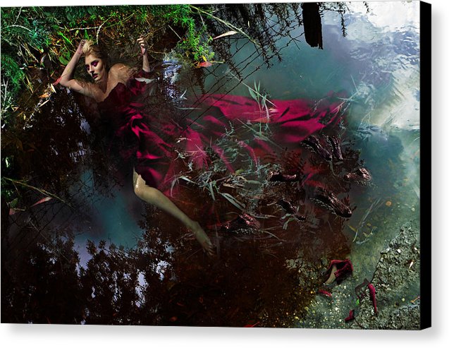 Crimson Waters - Surreal Fine Art Portrait Print on Canvas | The Photographist™