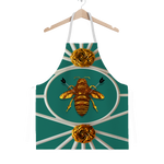 French Country Chic- Royal Honey Bee- Classic Apron- Color Jade- Teal Blue- Aqua- Green