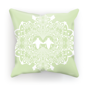 Baroque Honey Bee Relief Satin Pillowcase- French Gothic-Pastel Green
