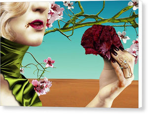 Dining Under Almond Blossoms Vol I - Surreal Fine Art Portrait on Canvas | The Photographist™