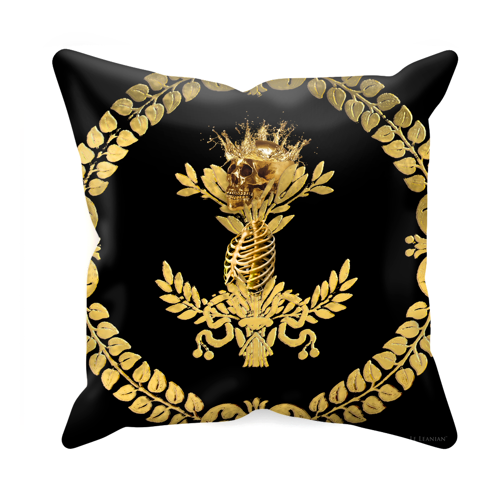 Caesar Skull Relief- Sets & Singles Pillowcase in Back to Black | Le Leanian™
