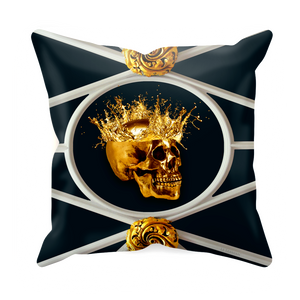 Versailles Golden Skull- Sets & Singles Pillowcase in Midnight Teal | Le Leanian™
