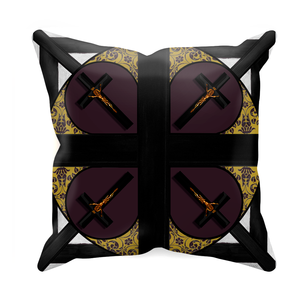 Crossroad Crucifix- Sets & Singles Pillowcase in Muted Eggplant Wine | Le Leanian™