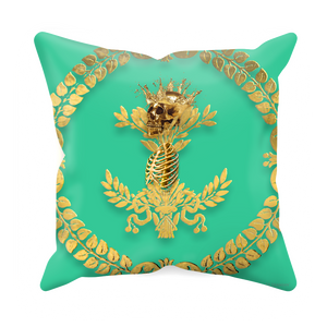Caesar Skull Relief- Sets & Singles Pillowcase in Bold Jade Teal | Le Leanian™