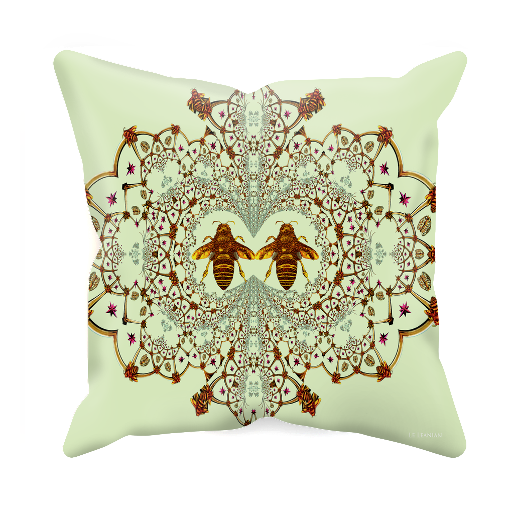 Baroque Honey Bee Extinction- Sets & Singles Pillowcase in Pale Green | Le Leanian™