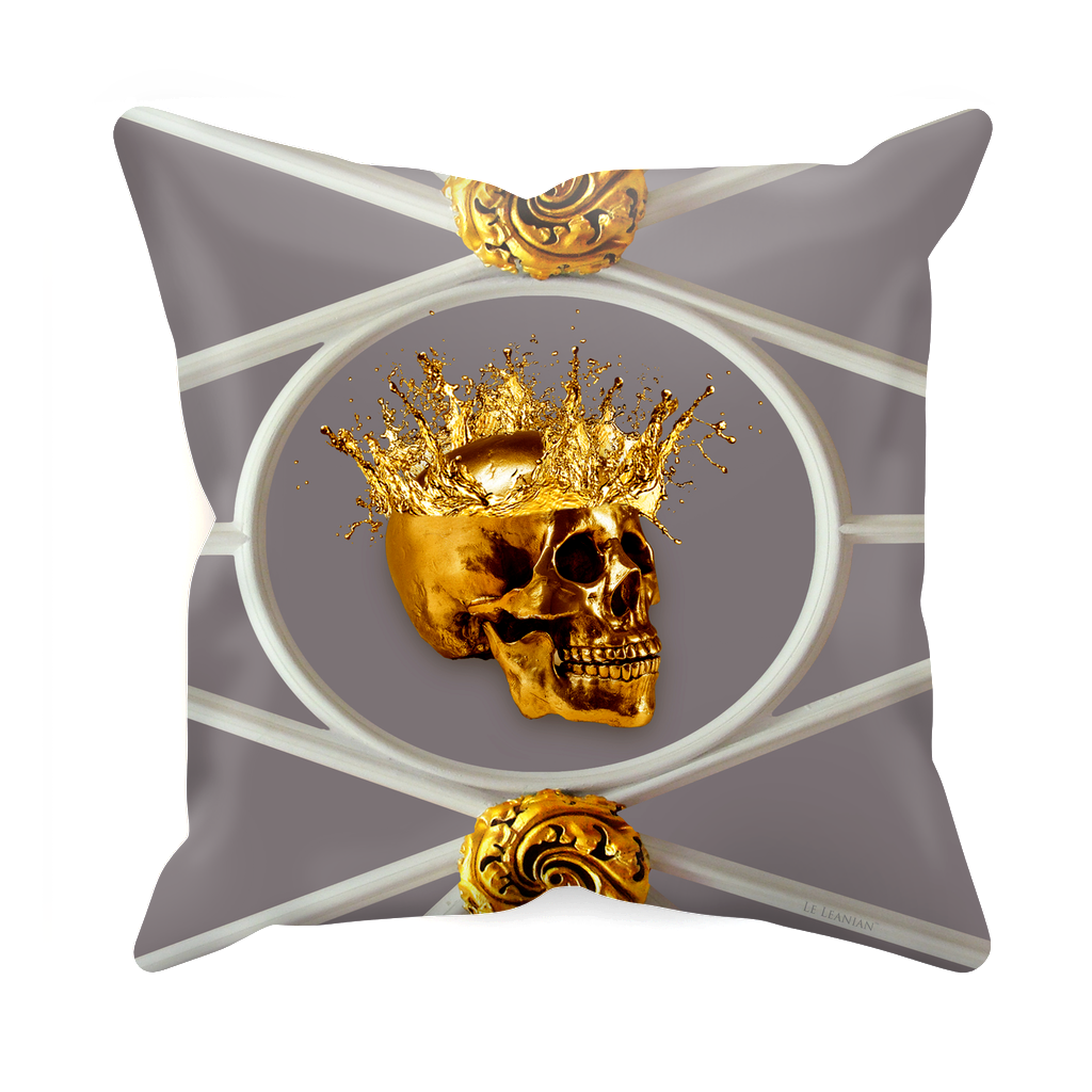 Versailles Golden Skull- Sets & Singles Pillowcase in Lavender Steel | Le Leanian™