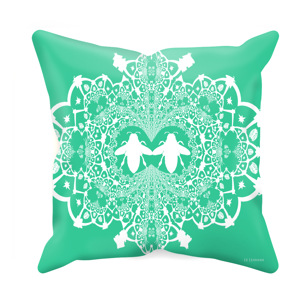 Baroque Hive Relief- Sets & Singles Pillowcase in Bold Jade Teal | Le Leanian™