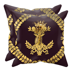 Caesar Skull Relief- Sets & Singles Pillowcase in Muted Eggplant Wine | Le Leanian™