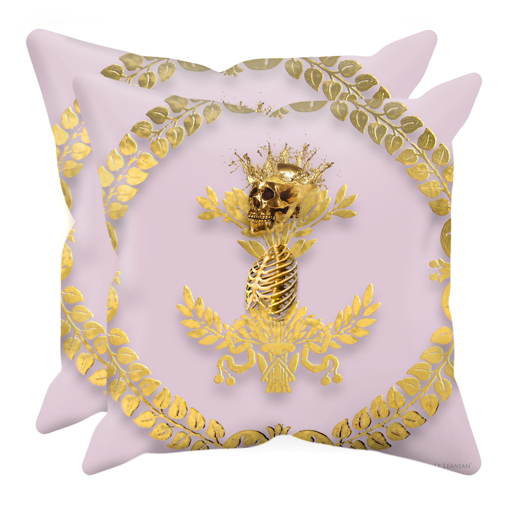 Caesar Skull Relief- Sets & Singles Pillowcase in Nouveau Blush Taupe | Le Leanian™