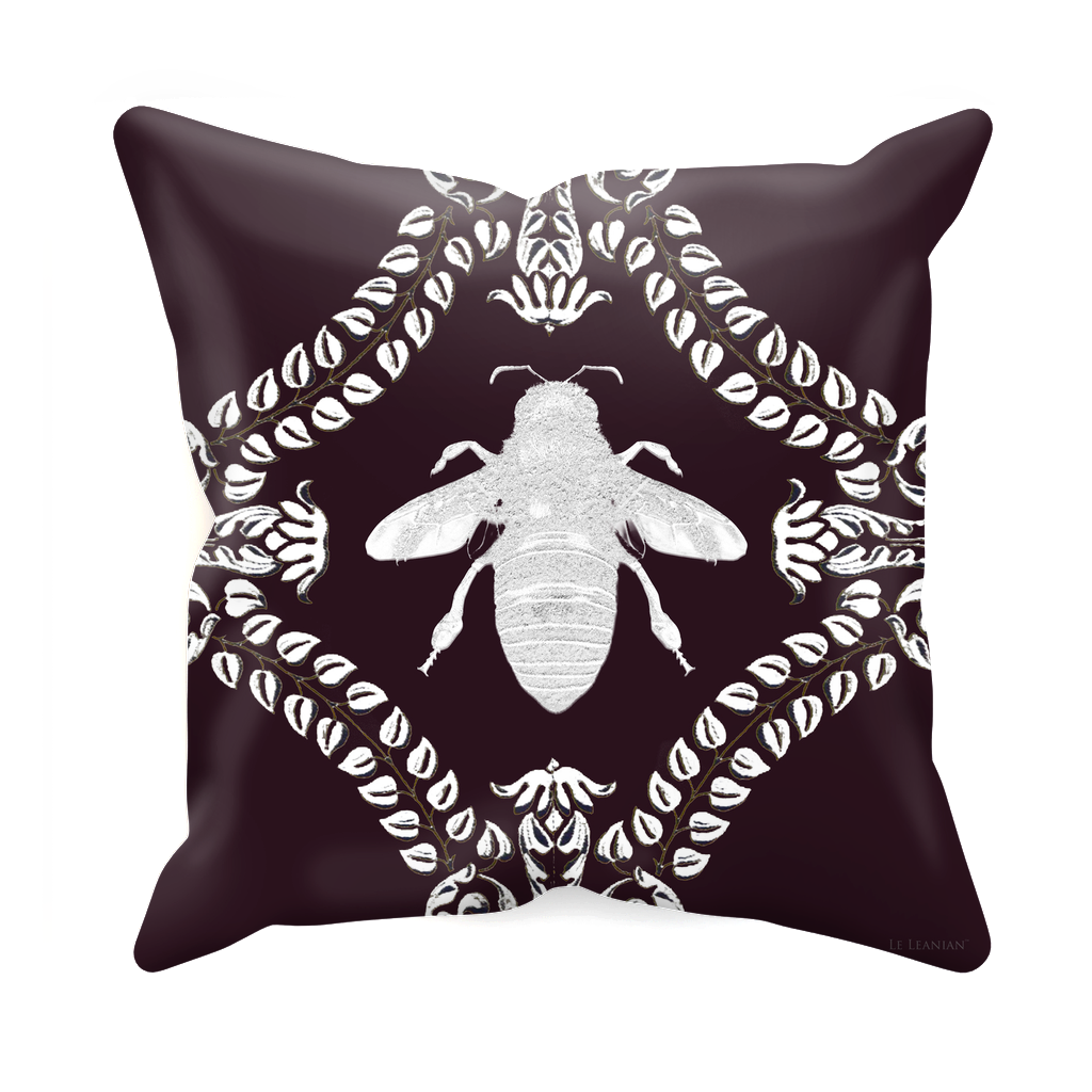 Queen Bee- Sets & Singles Pillowcase in Muted Eggplant Wine | Le Leanian™