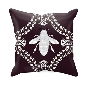 Queen Bee- Sets & Singles Pillowcase in Muted Eggplant Wine | Le Leanian™