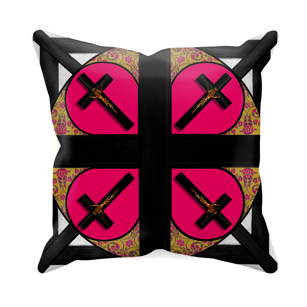 Crossroad Crucifix- Sets & Singles  Pillowcase in Bold Fuchsia | Le Leanian™