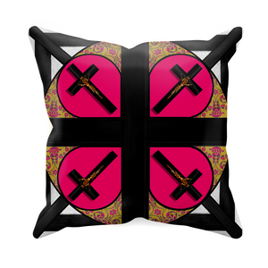 Crossroad Crucifix- Sets & Singles  Pillowcase in Bold Fuchsia | Le Leanian™