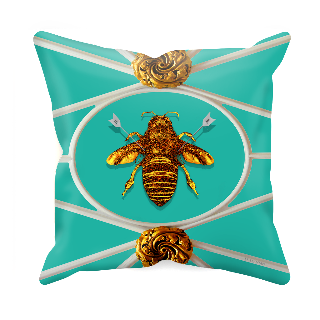 Versailles Bee Divergent- Sets & Singles Pillowcase in Pillow Teal | Le Leanian™