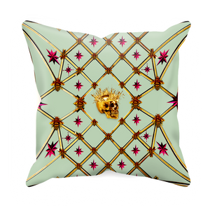 Golden Skull & Magenta Stars- Sets & Singles Pillowcase in Pastel | Le Leanian™