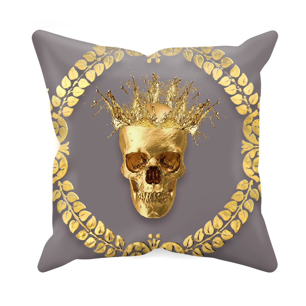 Caesar Gilded Skull- Sets & Singles Pillowcase in Lavender Steel | Le Leanian™
