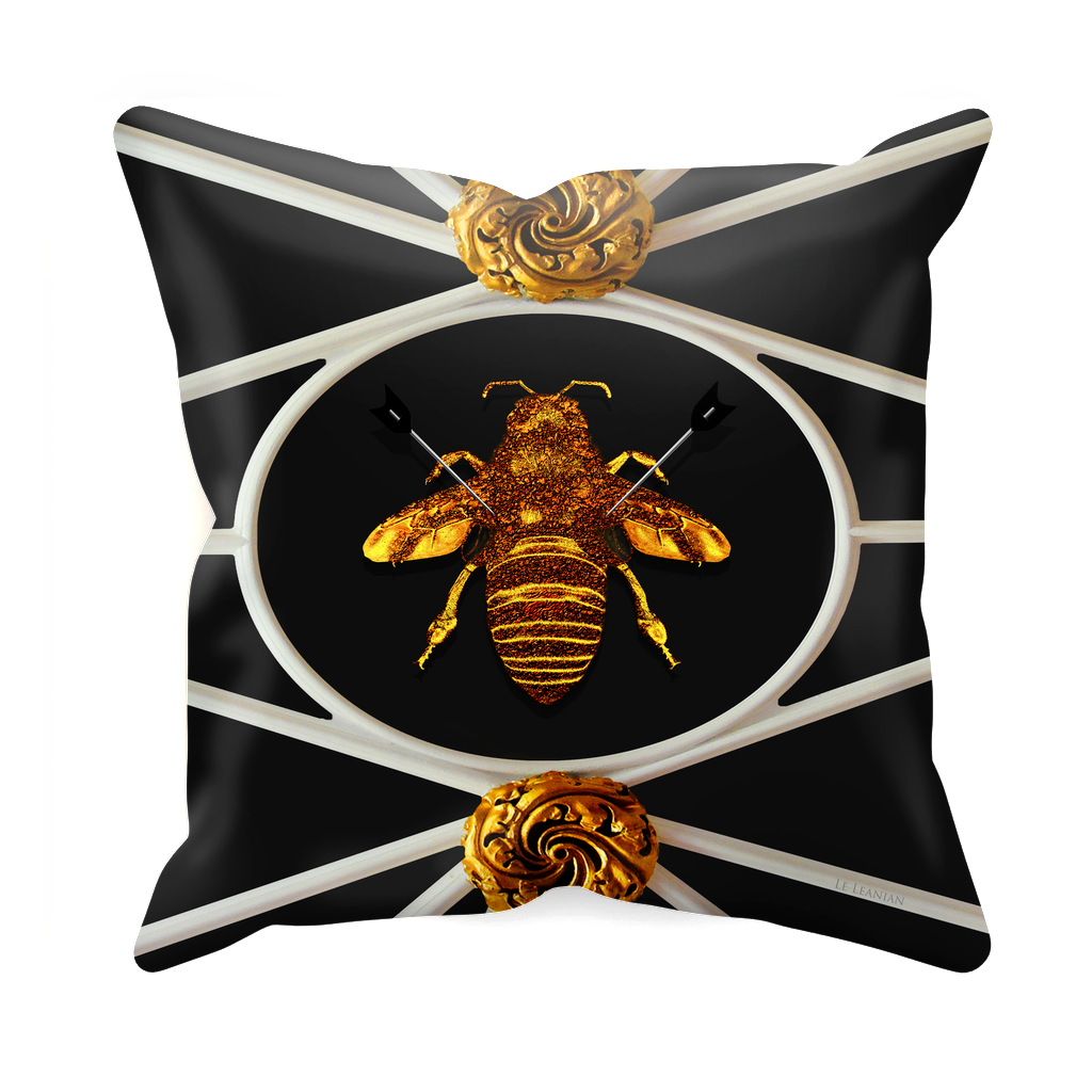 Versailles Bee Divergent- Sets & Singles Pillowcase in Darkest Charcoal | Le Leanian™