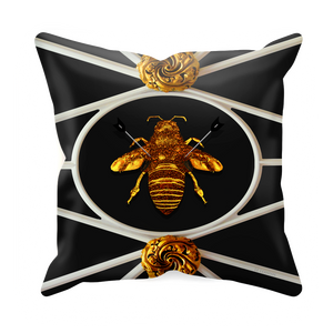 Versailles Bee Divergent- Sets & Singles Pillowcase in Darkest Charcoal | Le Leanian™