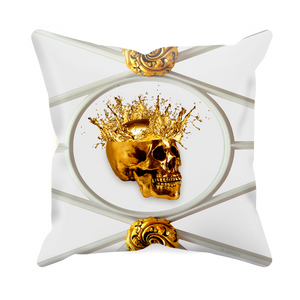 Versailles Golden Skull- Sets & Singles Pillowcase in Lightest Gray | Le Leanian™