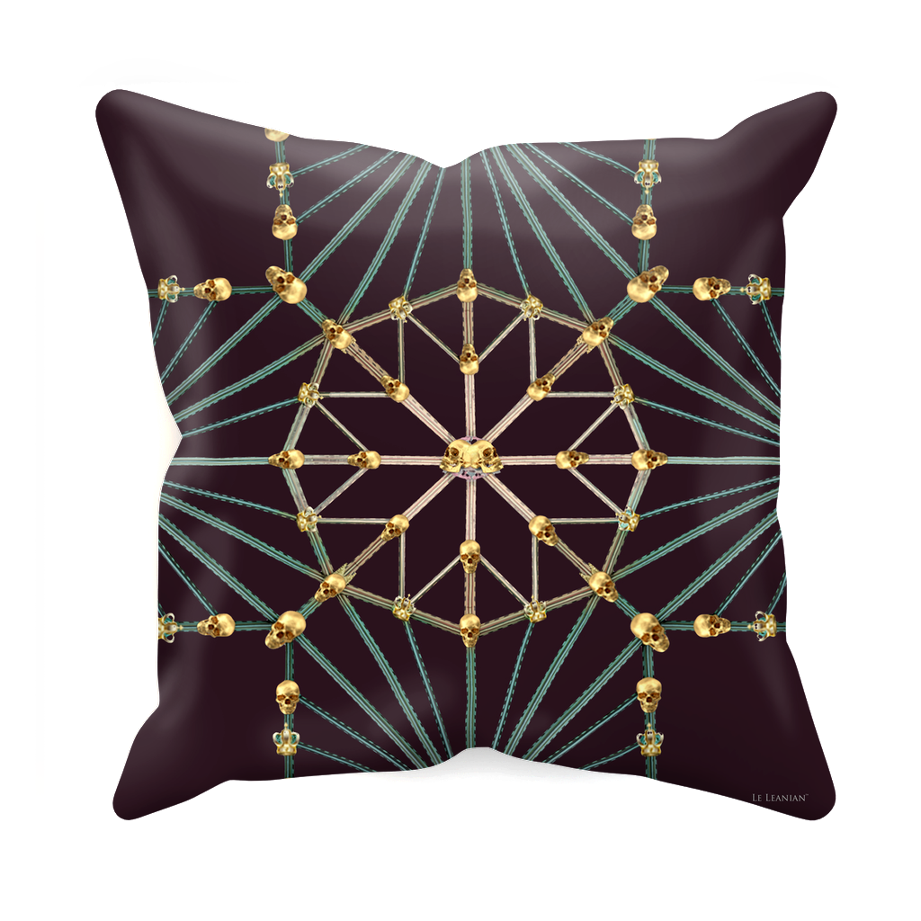 Skull Cathedral- Sets & Singles Pillowcase in Eggplant Wine | Le Leanian™