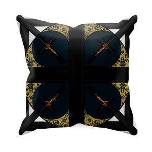 Crossroad Crucifix- Sets & Singles Pillowcase in Midnight Teal | Le Leanian™