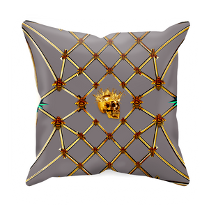 Golden Skull & Teal Star- Sets & Singles Pillowcase in Lavender Steel | Le Leanian™