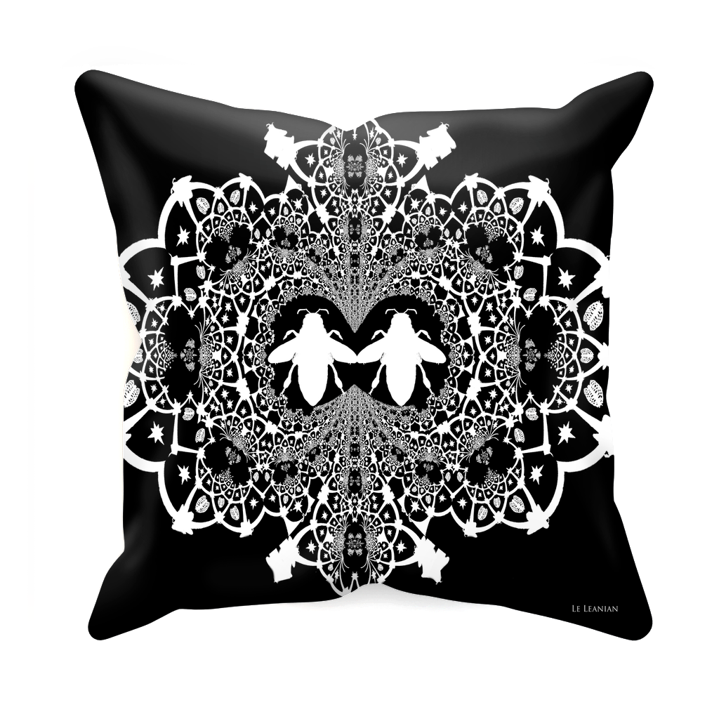 Baroque Hive Relief- Sets & Singles Pillowcase in Back to Black | Le Leanian™