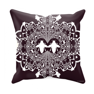 Baroque Hive Relief- Sets & Singles Pillowcase in Muted Eggplant Wine | Le Leanian™