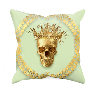 Caesar Gilded Skull- Sets & Singles Pillowcase in Pale Green | Le Leanian™