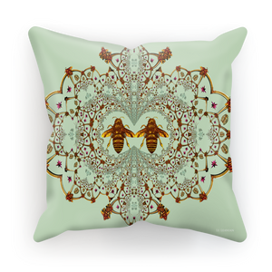 Baroque Honey Bee Satin Pillowcase- Pastel Blue