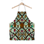 Classic Apron-ABSTRACT MULTI COLOR HONEY BEE PATTERN-Color PASTEL BLUE