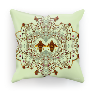 Baroque Honey Bee Satin Pillowcase- Light Green