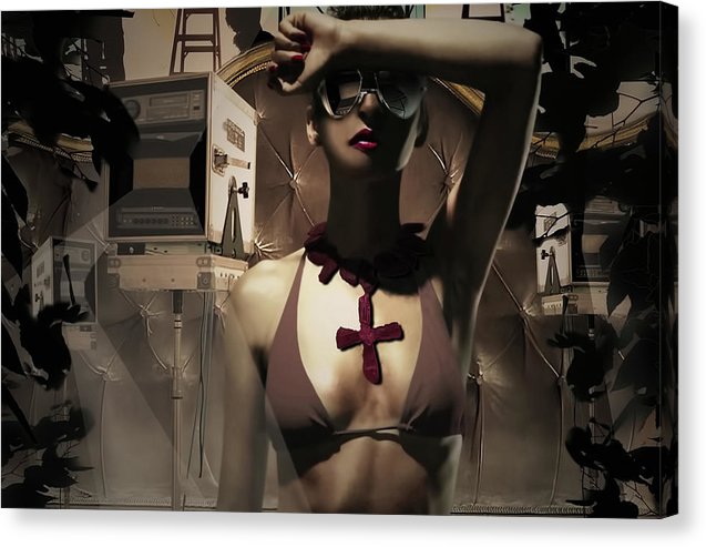 Cinematic Surreal Fashion-Fine Art Portrait of a woman in a Surreal Environment-Canvas Print