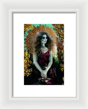 Madonna-Mother Mary in Exile Washing Six Fingered Hands-Framed Fine Art Print
