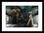 Jewish Folklore and the Guff; the Hall of Souls Features Two Women Holding Each-Other with Mirrored Faces-Framed Fine Art Print